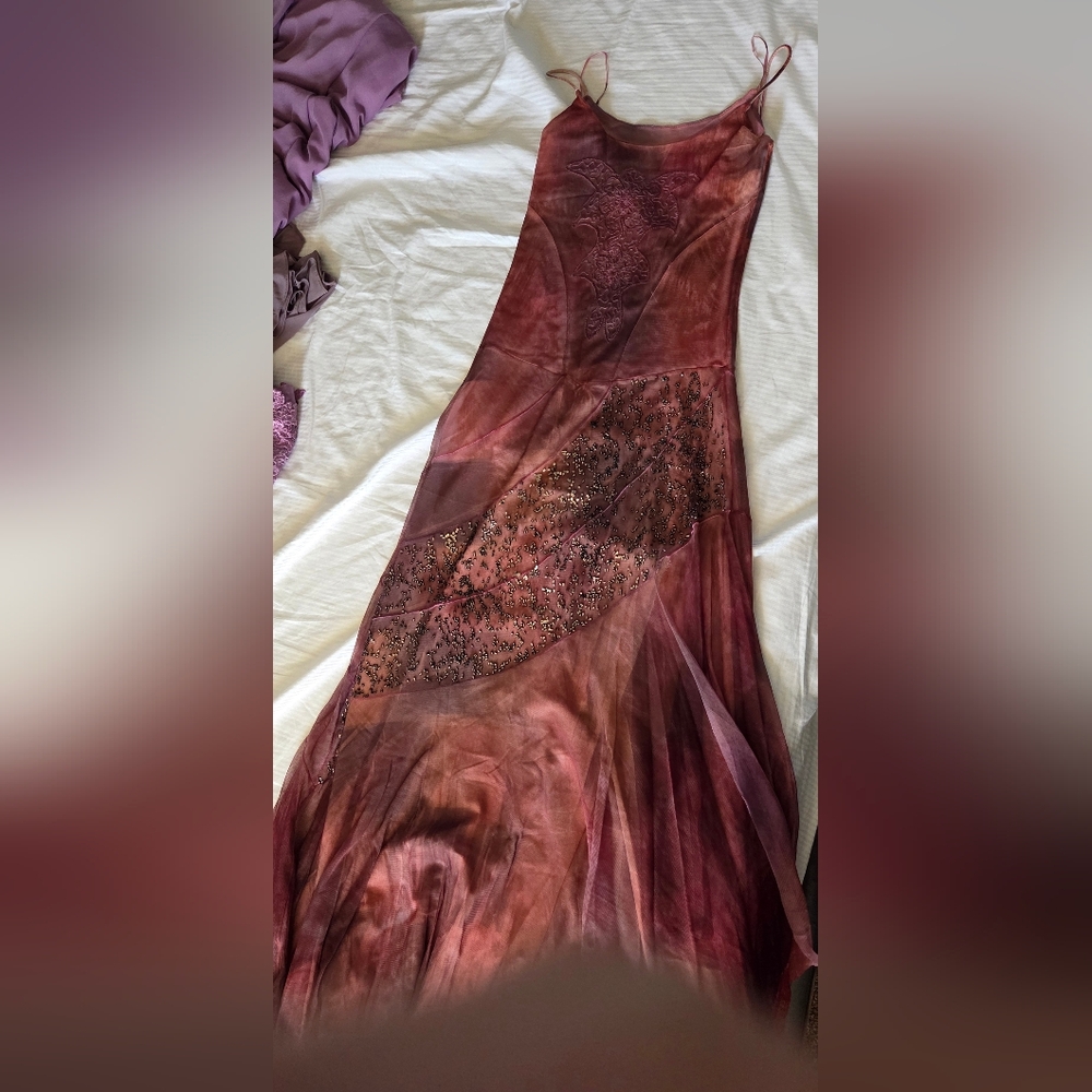Burgundy Evening Gown